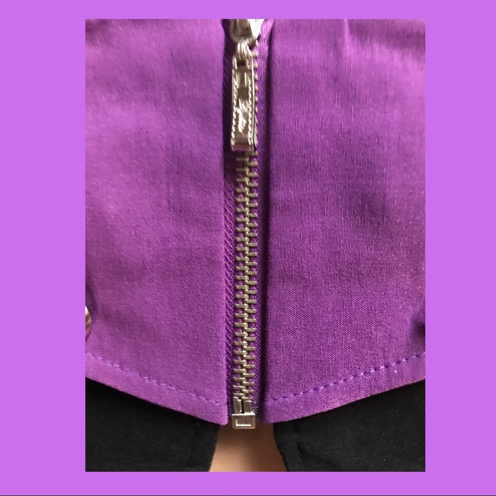 Black and Purple Cropped Vest - Picture 5 of 6